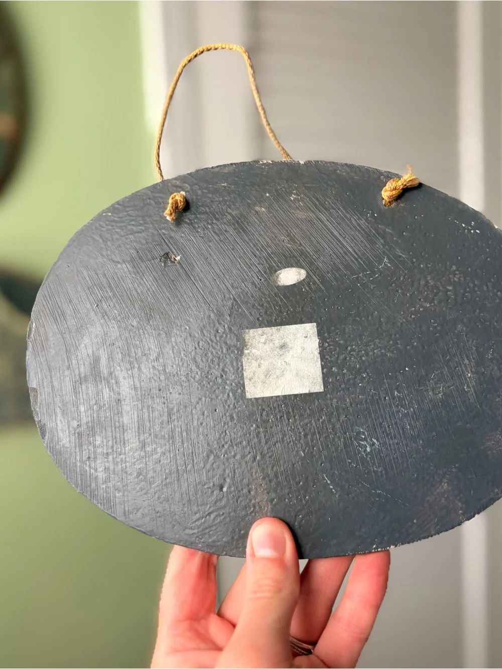 Vintage Cottagecore Garden Welcome Birdhouse Wall Hanging Stone Made